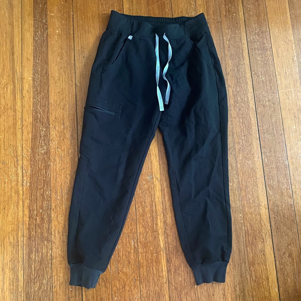 Black Scrub Pants Figs